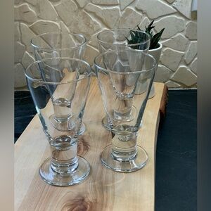 VINTAGE FOOTED GLASSES | Set Of 4 |